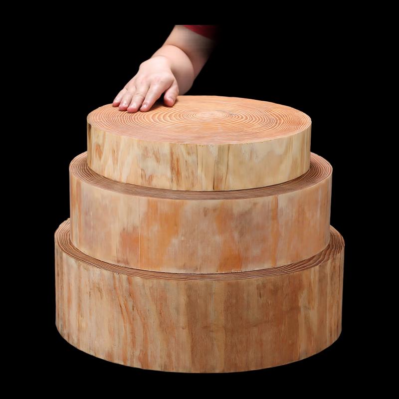 NHZHIW Thick Solid Pine Wood Round Chopping Board