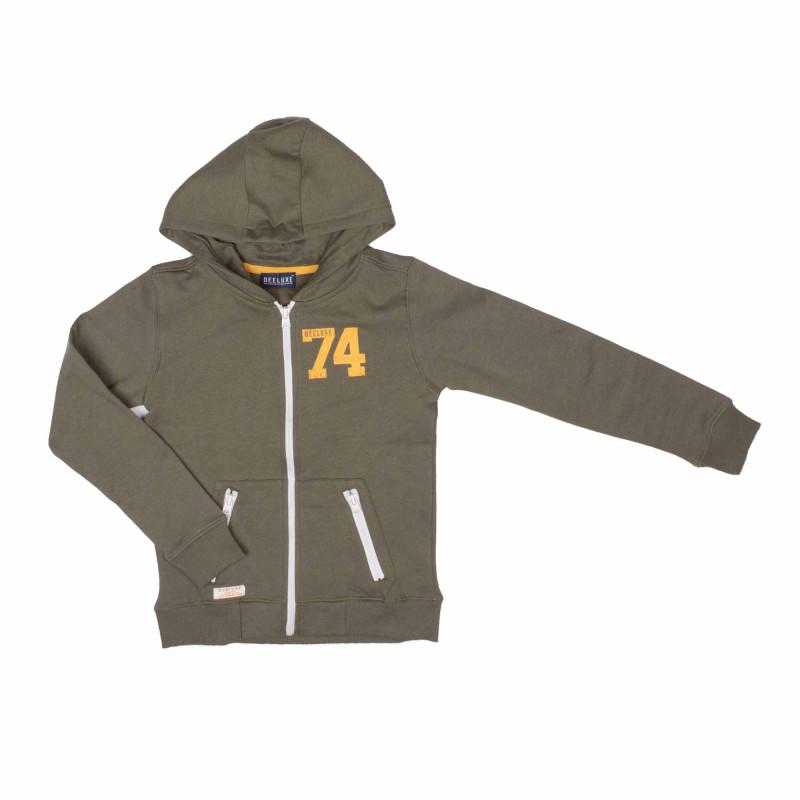 

74 толстовка обычного желтого цвета с белой молнией Детский DEELUXE 74