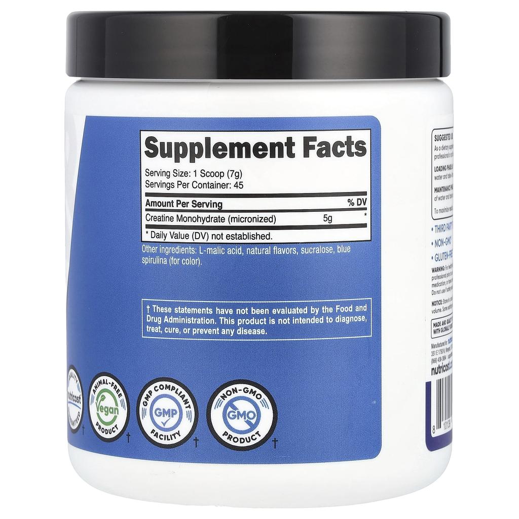 Athletic Performance, Creatine Monohydrate, Blue Raspberry, 300G (10.7Oz)