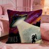 Band PPixies Cushion Cover Premium Comfort Reversible Pillow Cove Two In One Design For Any Room  Car Interior