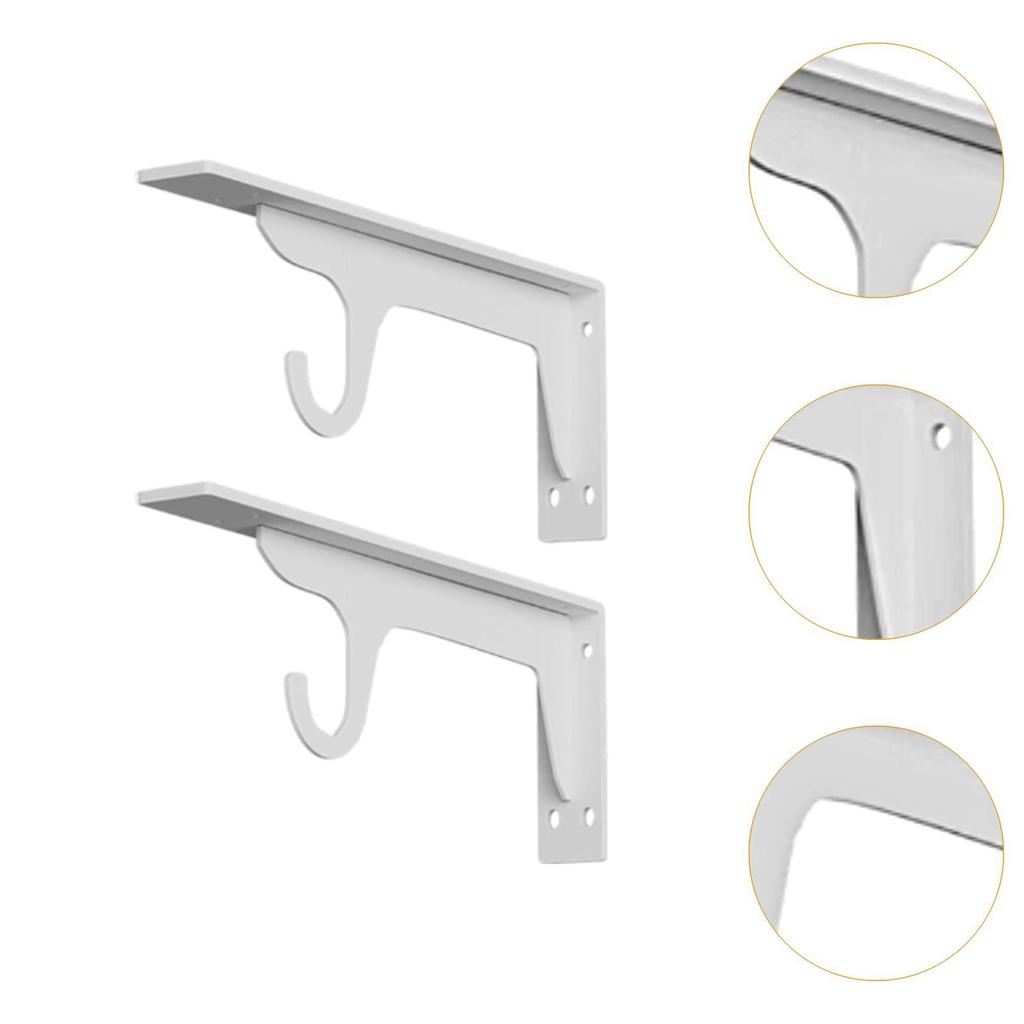 Closet Rod Holder Sturdy Wall Mounted Hanger Bracket for Backyard Room Table