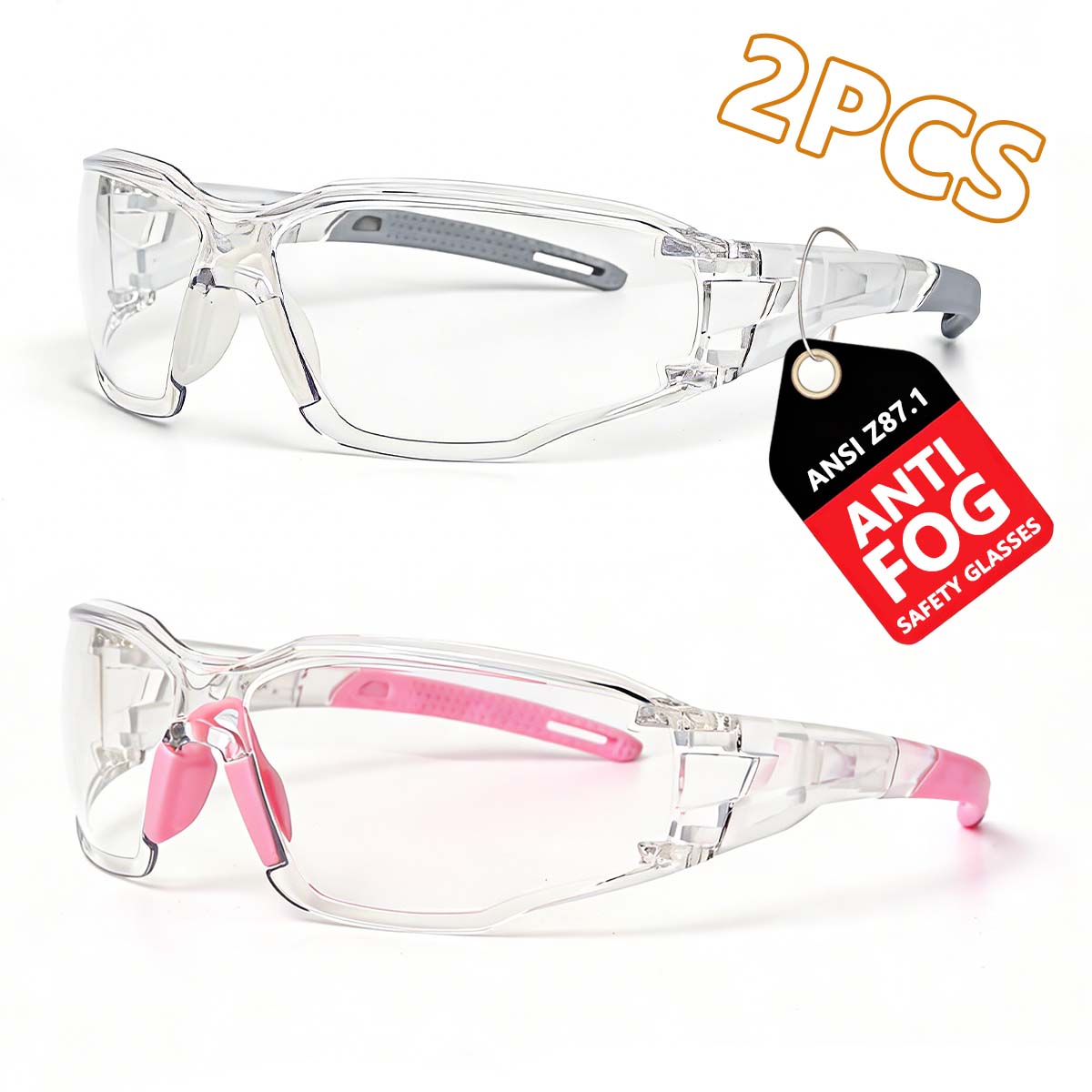 

Anti-Fog Goggles Adjustable Frames Safety Glasses for Men And Women Clear Lens Blue Light Blocking Eye Protection HM12