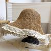 Large Edge Summer Lace Sun Hat Wide Brim Panama Cap French-style Straw Hat  Outdoor Travel