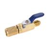 Refrigeration Ball Valve Connector for R12, R134A, R410A with 1/4SAE Inner and Outer Connections (BV1414)