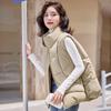 New Autumn and Winter Women's Fashionable Down Cotton Vest Vest Vest Loose and Versatile Outer Wear Cotton Vest
