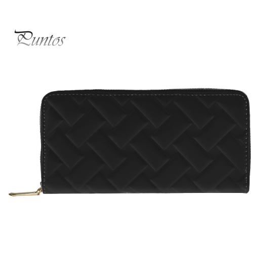 

Женский кошелек на молнии, винтажный однотонный длинный кошелек из искусственной кожи, держатель для карт, телефон, клатч, сумка для хранения наличных, монет, карт, ключей чёрный