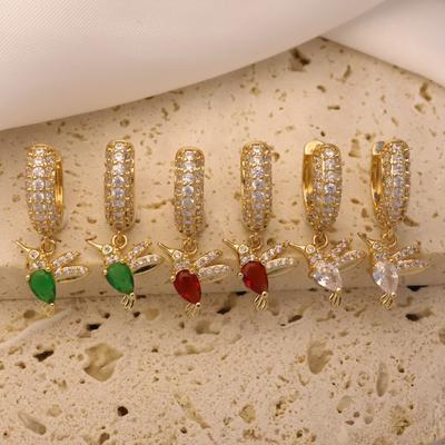 1 Pair Cute Birdie Dangle Earrings for Women Zirconia Earring Jewelry Wedding Party Accessories