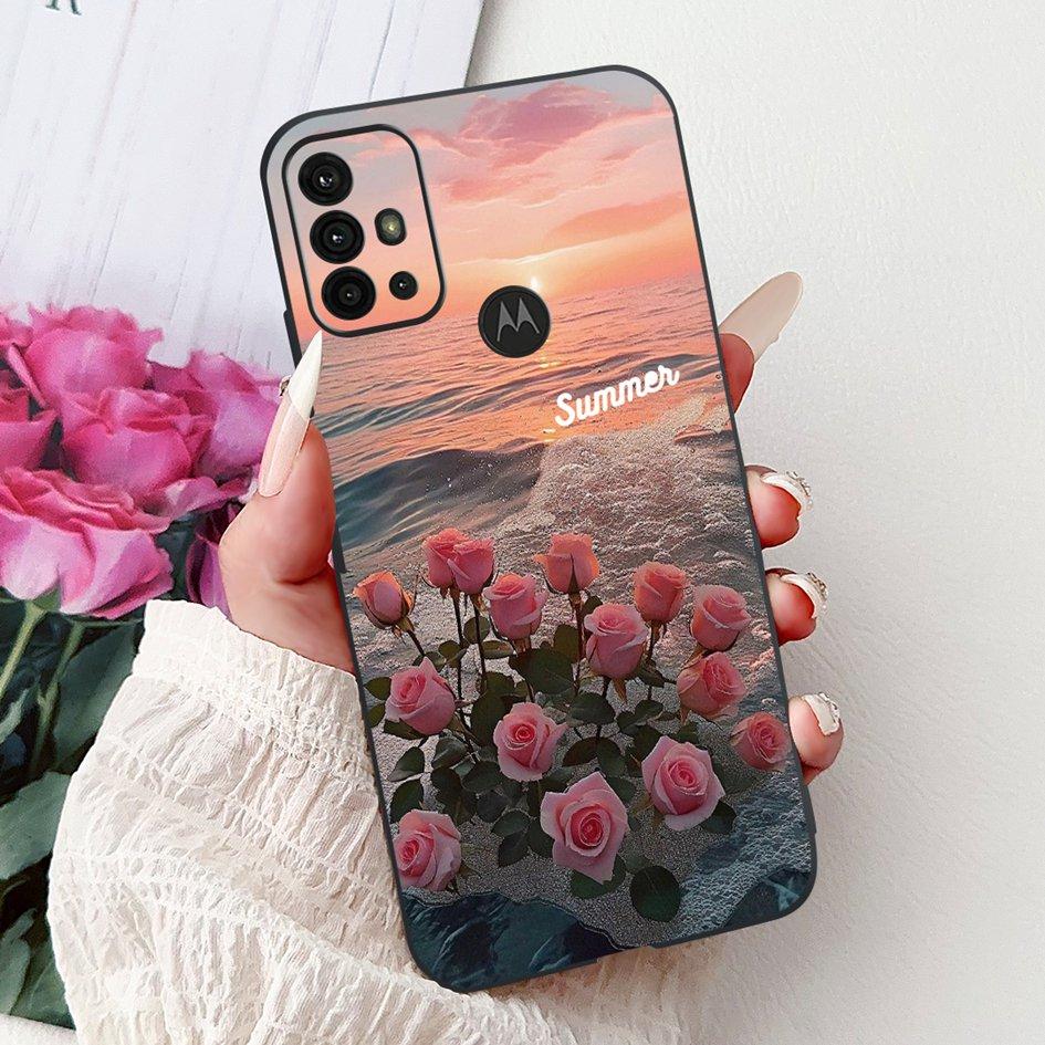 Case For Motorola Moto G30 G20 G10 Phone Cover New Fashion Flower Soft Silicone Matte Bumper on Moto G20 XT2128-1 G 10 G 30 Capa