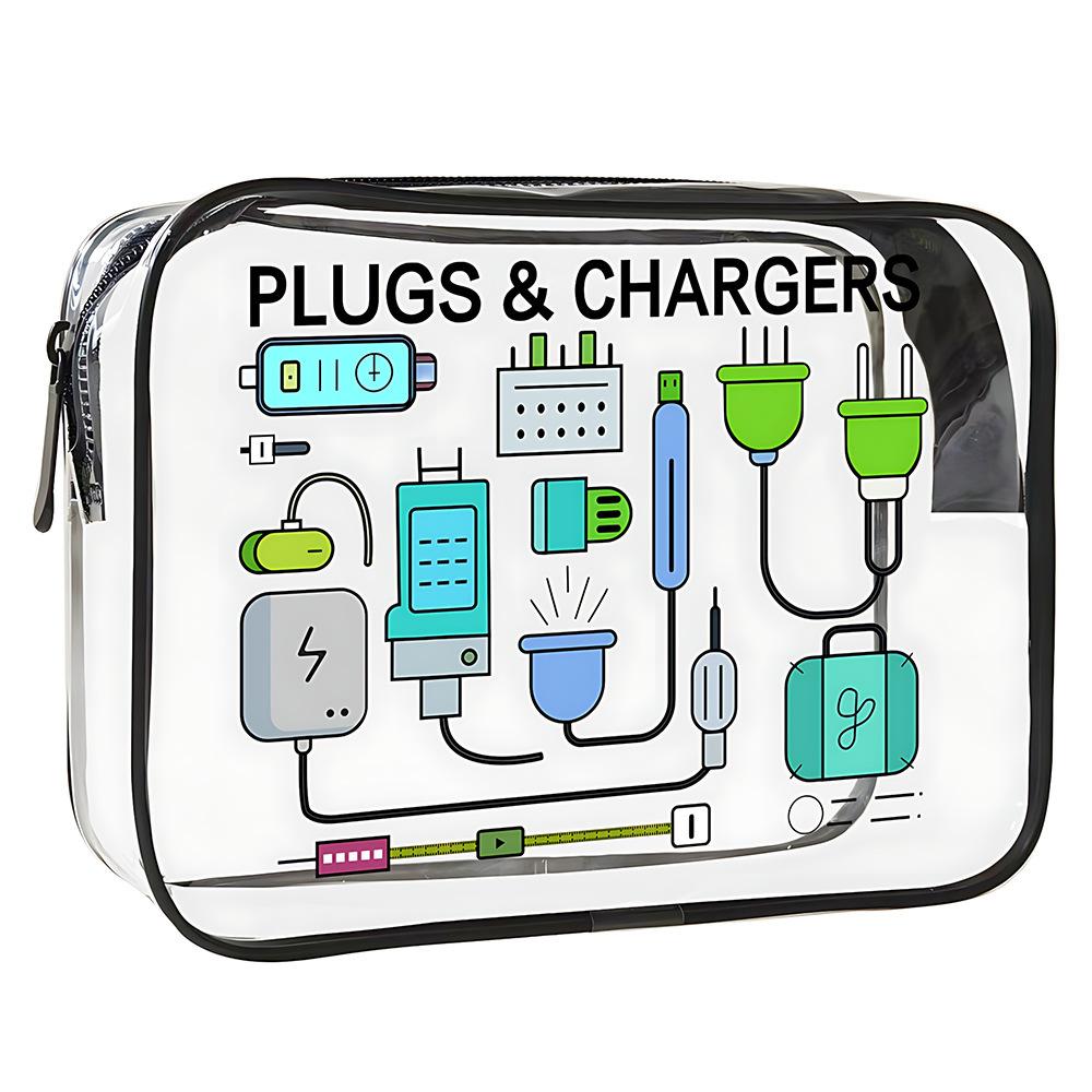 

Прозрачная повседневная сумка для мужчин и женщин - Складной легкий дорожный органайзер для туалетных принадлежностей с застежкой-молнией и ручкой для переноски