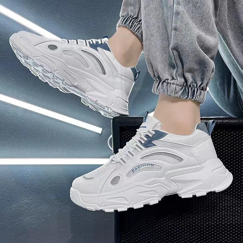 Atmungsaktive Plateauschuhe mit weicher Sohle Neue Herrenschuhe Mesh Laufschuhe für Freizeit und Sport Trendig und vielseitig