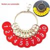 Multifunctional Stainless Steel Keychain Tag with Number Plate and Ring for Organization