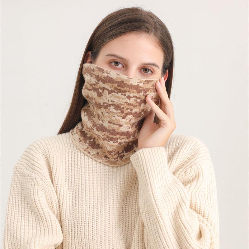 

Unisex Camouflage Cashmere Plush Warm Winter Ring Scarf Women Men Knitted Neckerchief Snood Neck Scarves Bufanda Thick Muffler One Size