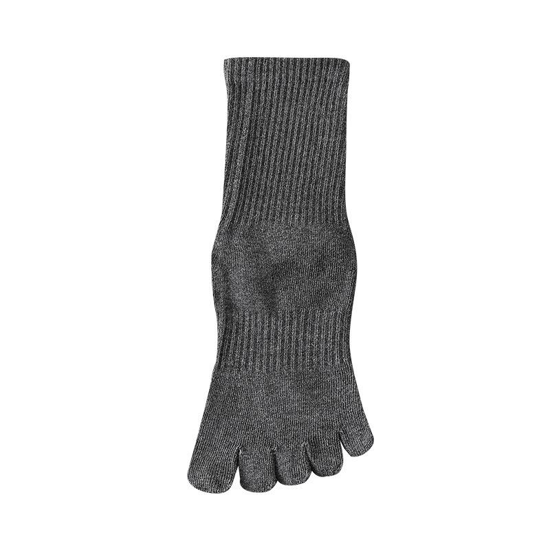 Women's Sweat-absorbing Yoga Socks, Anti-slip Pilates Five-finger Socks, Mid-calf Sports and Fitness Socks