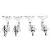 4Pcs String Tuning Key Metal Corrosion Resistance 2R2L Sealed Electric Bass Tuning Peg Silver