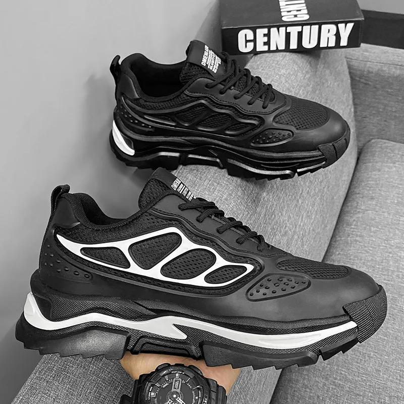 Spring Autumn New Fashionable Men's Sneakers Mesh Breathable Lightweight Soft Bottom Casual Running Shoes Zapatillas Deportivas