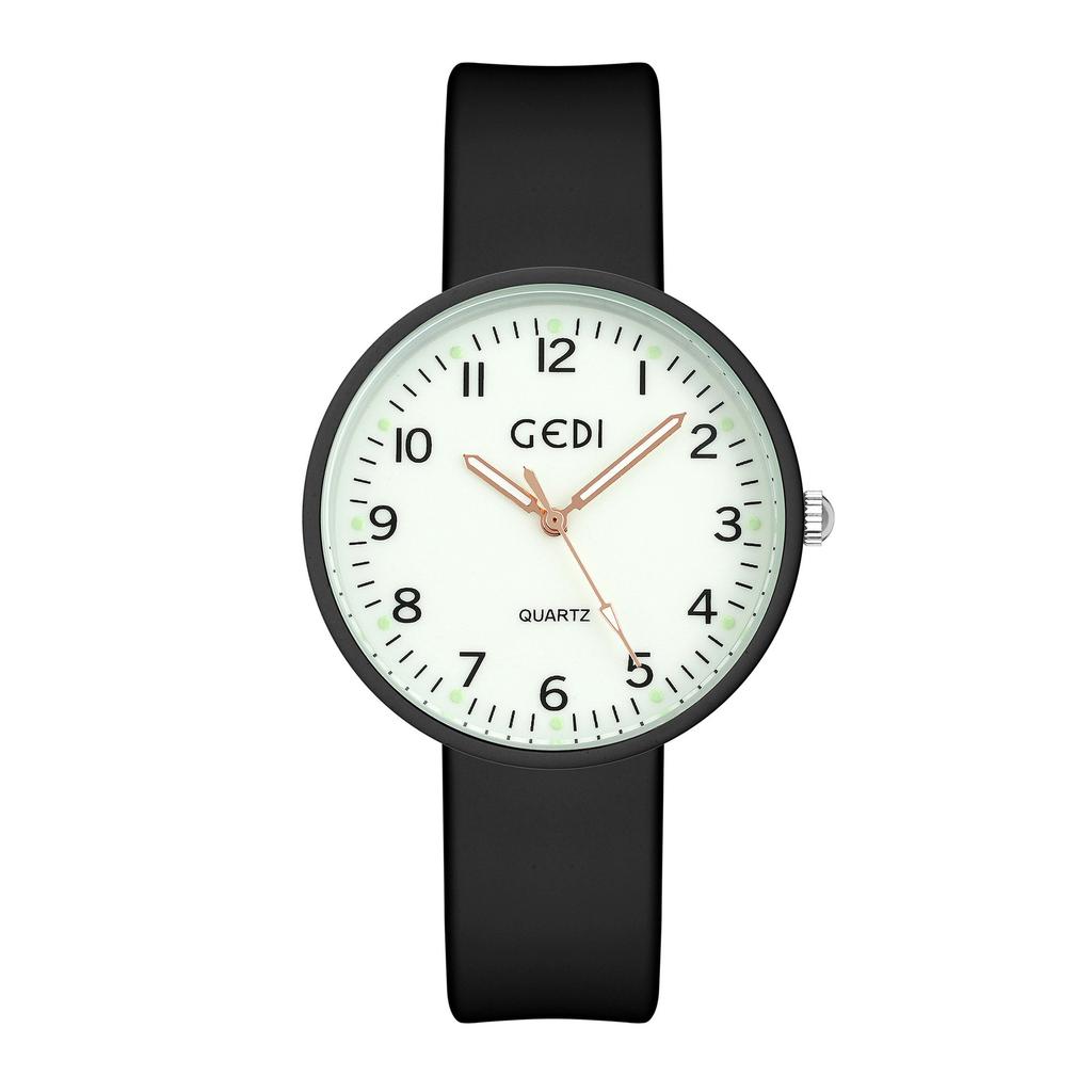 Summer Jelly Silicone Watch Fashionable And Simple Student Luminous Watch Women'S Quartz Waterproof Watch