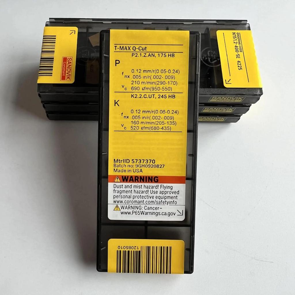 Original Sandvik / N151.2-400-5E 4225 / CNC Lathe Carbide Blade 10 PCS