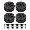 RC Carbon Fiber Wheel Rim 1 10 Scale 2.2 Inch Round Hole Design Lightweihgt RC Crawler Carbon Fiber Wheel Rim