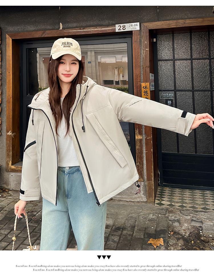 Women’s Short Hooded Windproof Thicken Warm Winter Jacket