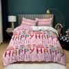 Happy Birthday Duvet Cover Set King Microfiber Happy Birthday To You Holiday Theme Bedding Set Soft Queen King Size Quilt Cover