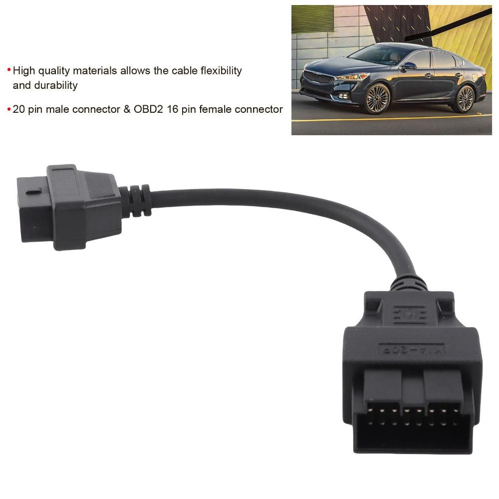 20Pin Male OBD2 Diagnostic Adapter Wear Resistant 20 Pin to 16 Pin Adapter Auto Shop