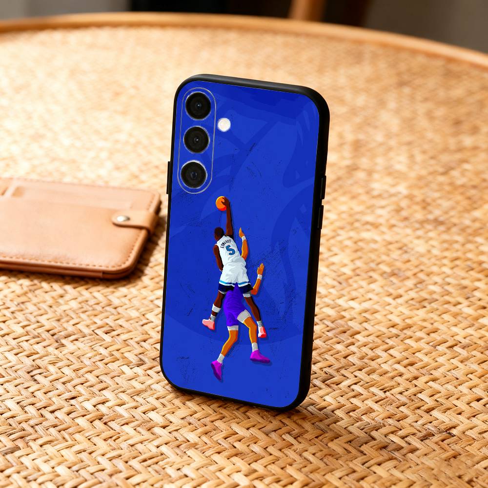 

A-Anthony E-Edwards B-Basketball Phone Case For Samsung A73,72,71,53,52,51,22,91,80, Soft Black Cover Samsung a22 4g
