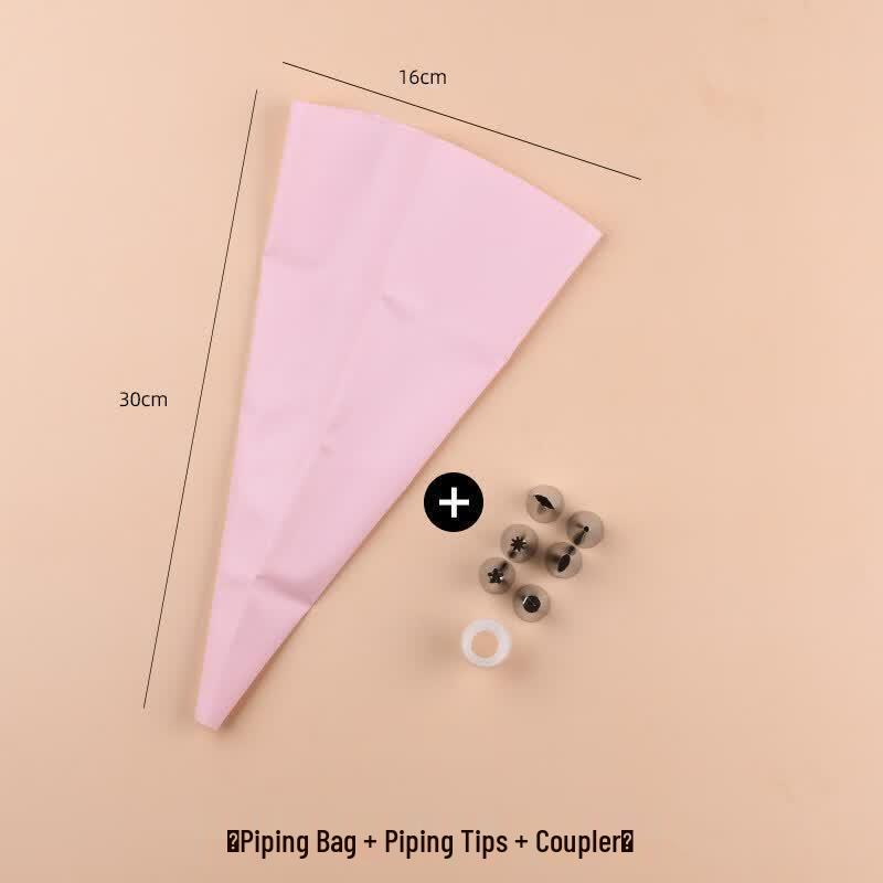 Reusable Baking Piping Bag & Nozzle Set