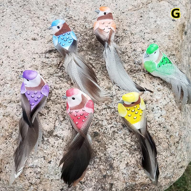 1PC Colorful Fake Bird Artificial Foam Simulation Birds with Feather DIY Wedding Decorations Christmas Ornaments