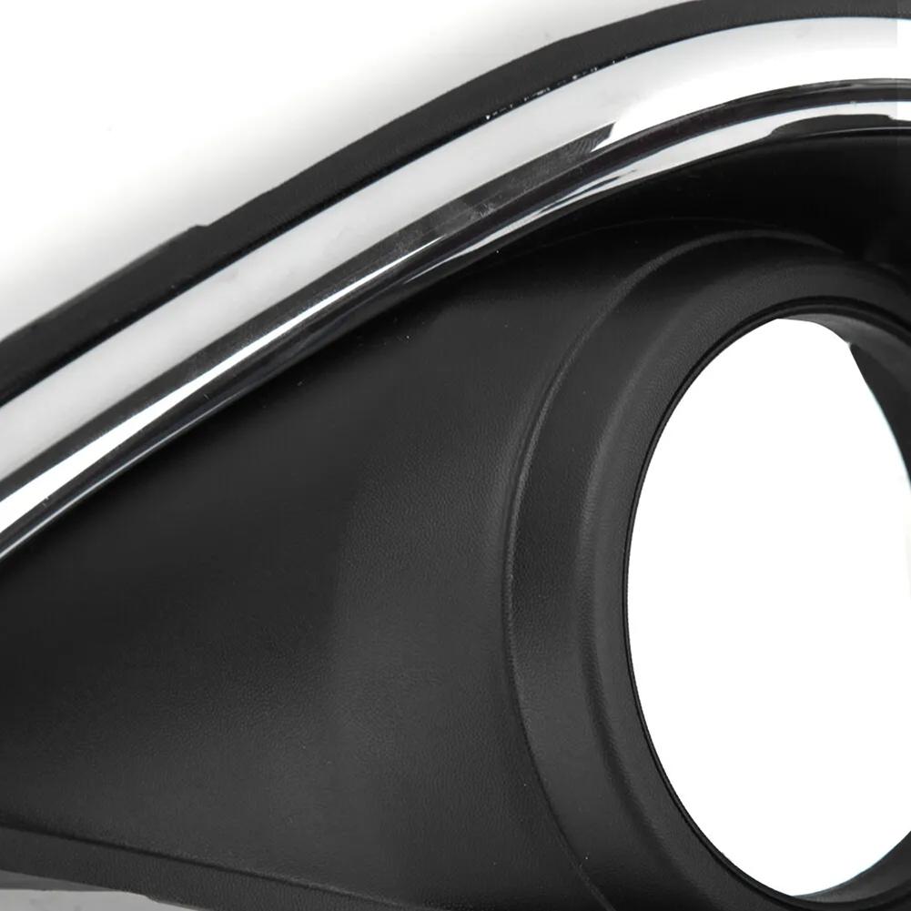 Fog Light Cover Front Bumper Pair Black Chrome Fog Light Lamp Frame Cover