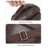 Top Grain Leather Men Messenger Bag Casual Daily Crossbody Shoulder Bag