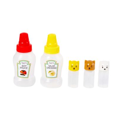 2/3Pcs Portable Mini Sauce Bottle Portable Small Sauce Container Salad Dressing Dispensers For Kids Adults Bento Box