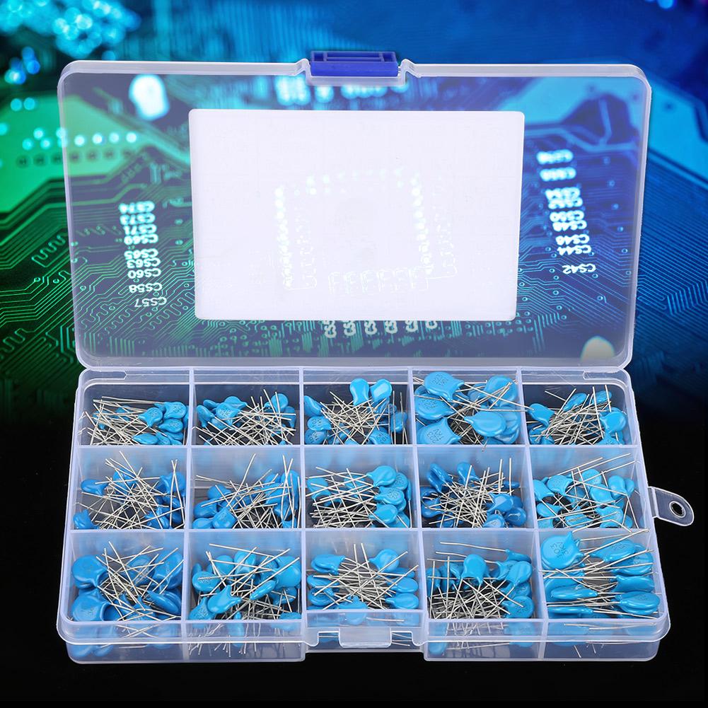 300pcs 15 Values High Voltage 0.1nF~22nF Ceramic Capacitor Assorted Kit