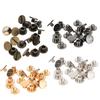 Binding Screw Brass Leather Binding Button Tack Knurling Flat Flat Rivets for Belts Backpacks Holding and Decorating Document