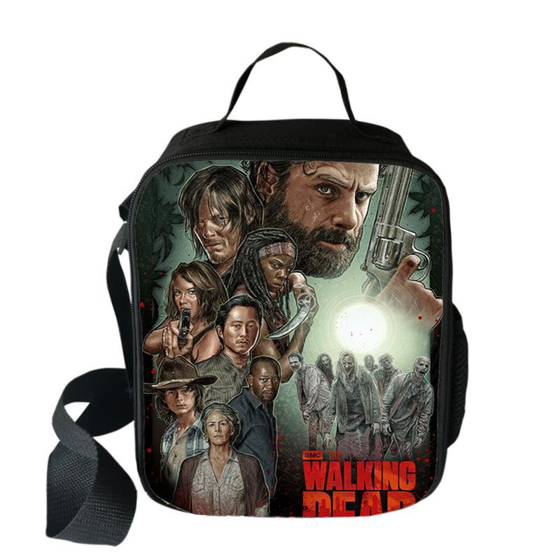 Classic Crossbody The Walking Dead Lunchbox Thermal insulation Food Lunch Bag 3D Printed Picnic Insulated Handbags Ice Bags