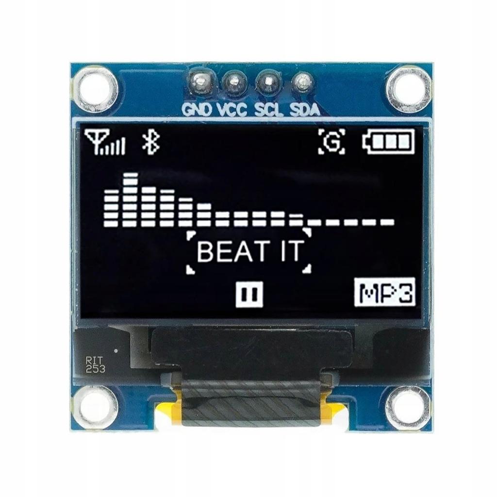 Rosfix Moduł Wyświetlacza OLED 0,96"" – Wysoka Jakość Obrazu | Kompaktowy Rozmiar | Łatwa Integracja Z Mikrokontrolerami