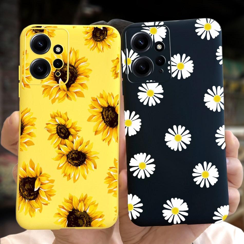 Case For Xiaomi Redmi Note 12 4G Note12 Pro Global Cute Sunflower Candy Color Soft Silicone Cover For Redmi Note 12 Pro 12Pro 5G