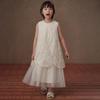 Hacikis Girls' Summer Embroidered Lyocell Sleeveless Dress