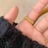 18K Gold-Plated Irregular Gear Index Ring for Women – Fashionable, Unique, Cool Style