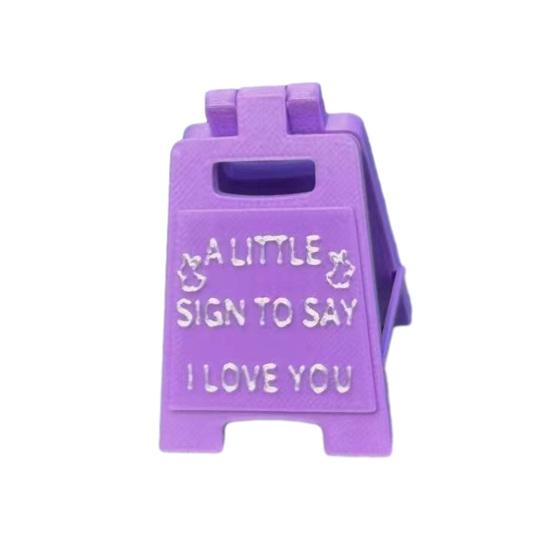 

Я Тебе Люблю Настільна Табличка Маленька Табличка, Щоб Сказати Я Тебе Люблю Міні Табличка-Прикраса 3D-Друкована Настільна Табличка Великодня Вечірка Домашній Стіл фіолетовий