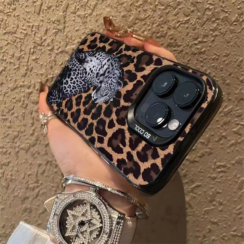 The new leopard print is suitable for iphone17 mobile phone case Apple 15promax/14 personality 13pro12 Europe and America 16xr.