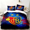 FC Basel 3pc set Perfect for bedroom use Comfortable bedding set includes a duvet cover and two pillowcases Ideal birthday or Christmas gift