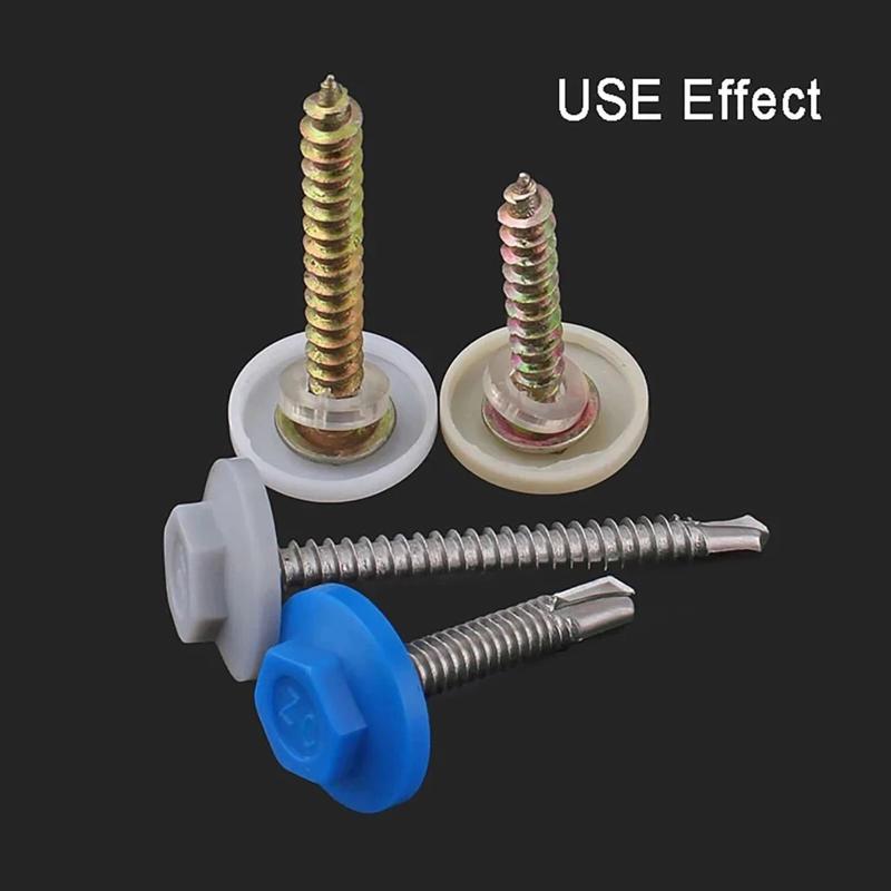 Outer Hexagonal Screw Waterproof Caps 50PCS Wear-resistant Plastic Protection Covers for Deck Building Garden Shed Assembly Outdoor Repair Works