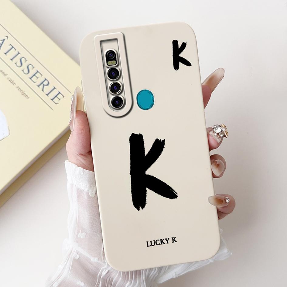 For Tecno Camon 15 Pro Case CD8 Luxury A Z Initial Letters Soft Silicone Bumper For Tecno Camon 15 Premier Camon15 Air CD6 Shell