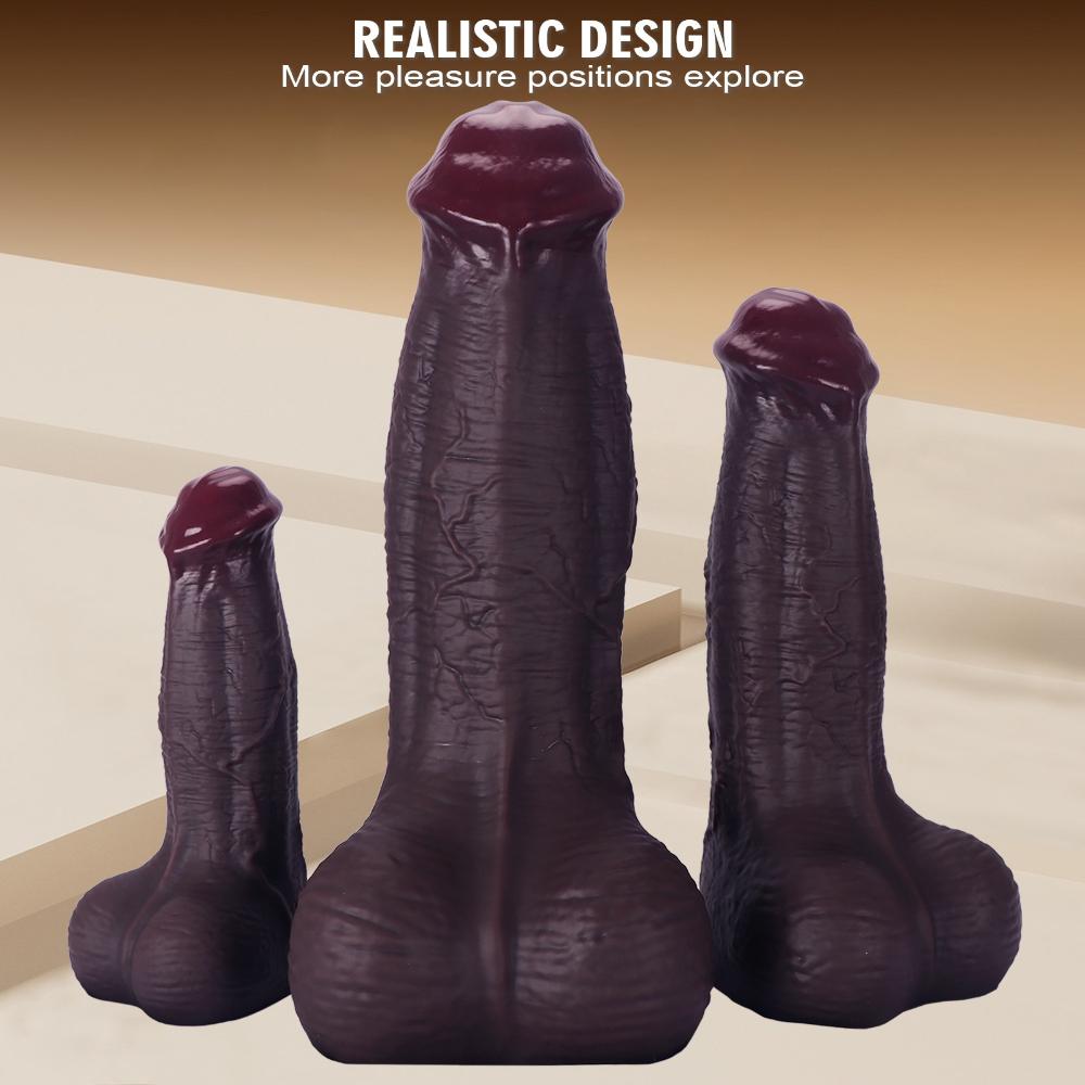 Dildo Animal Mare Realist pentru Femei, Forma Penisului de Cal Jucărie Sexuală pentru Adulți pentru Stimularea Punctului G, Masturbator Flexibil din Silicon