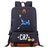 Cristiano Ronaldo Printed Youth School Backpack Teenagers Durable Oxford Fabric Breathable Padded Straps Unisex Travel Bag