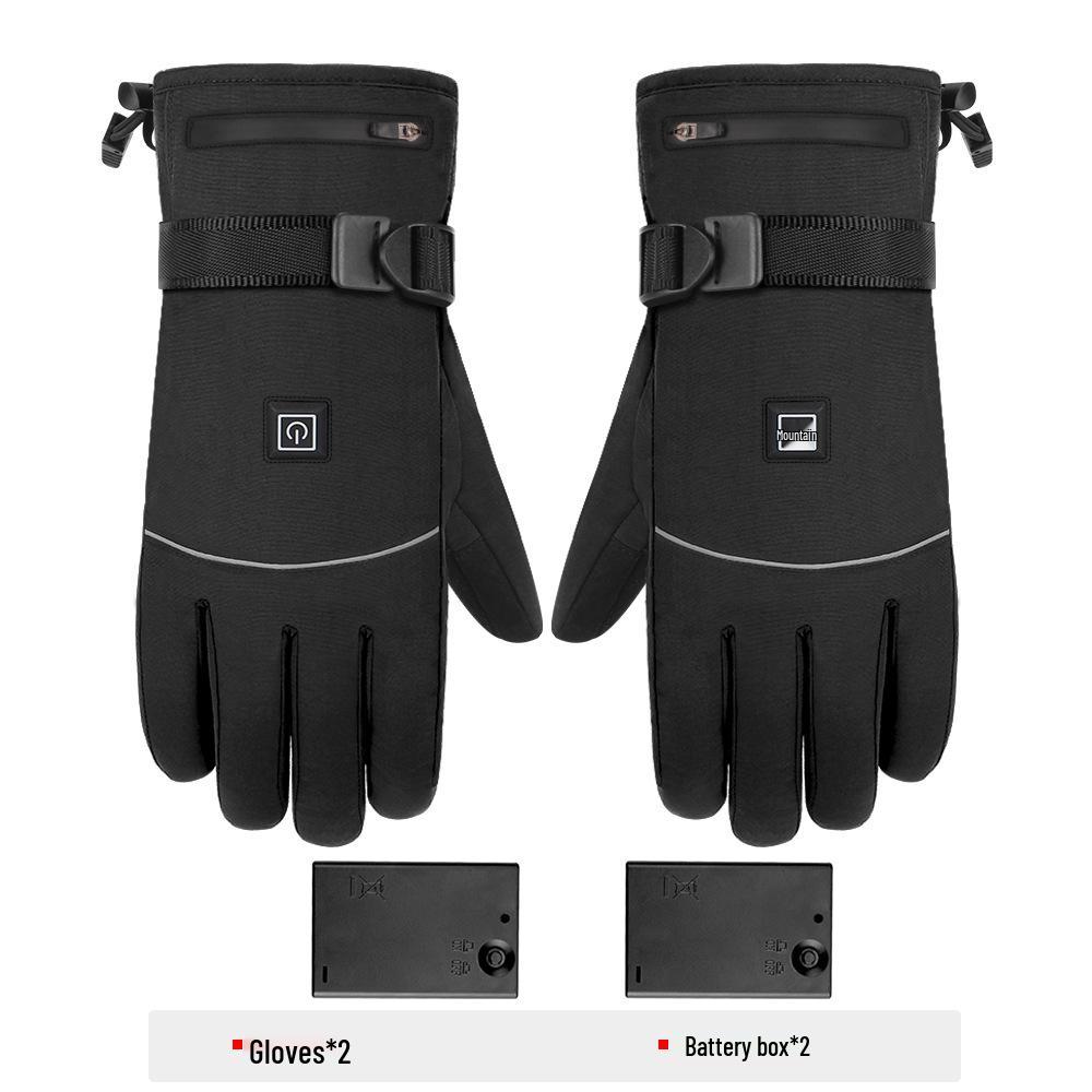 Touchscreen Heated Winter Riding Gloves: Windproof, Waterproof, Warm for Skiing & Motorcycling.