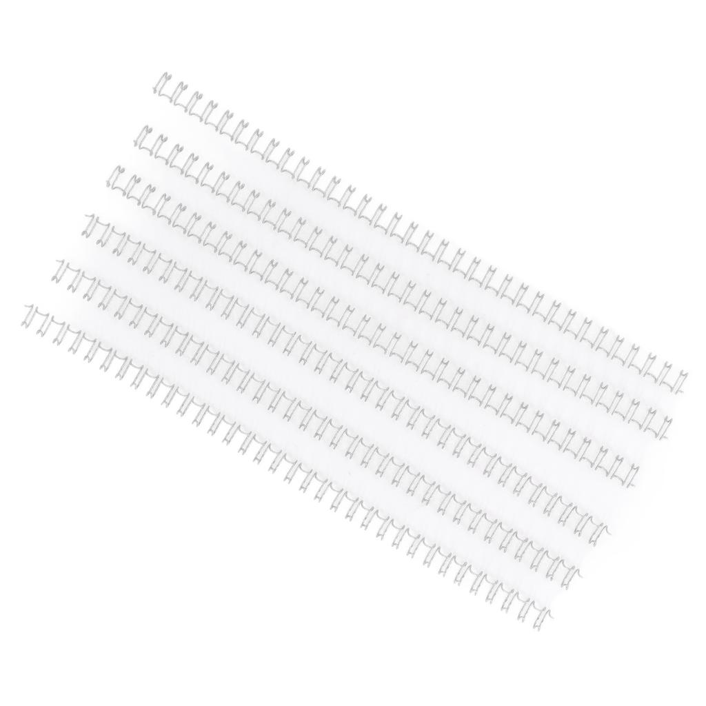 100 Stück Doppeldraht-Bindespirale 20 Blatt Kapazität 3:1 Teilung 34   6,4mm Durchmesser Set-Kit für   Papier