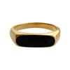 Glossy Shell Titanium Steel Index Finger Ring - Women's Trendy Korean Style with Retro Personality and Mother-of-pearl Design.