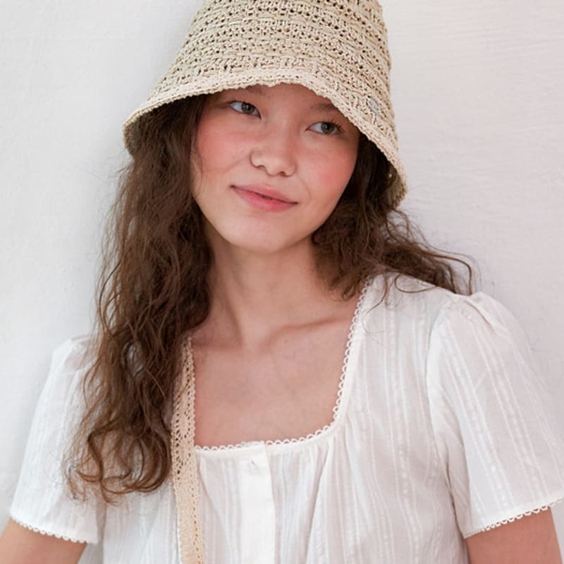 OVLA VINTAGE TOUCH LACE UP BONNET_3color HA055