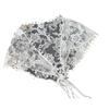 Vintage Style Lace Triangle Scarf for Home Decors Fashion Headwrap with Floral Patterns and Breathable Polyester Fabric